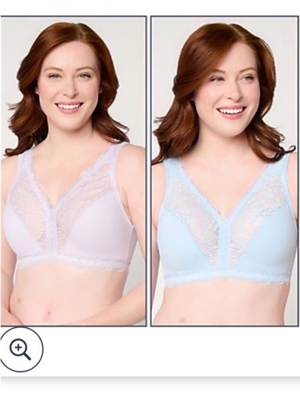 Breezies NWOT Soft Support Lace Wirefree &
Unlined Bra Set of 2